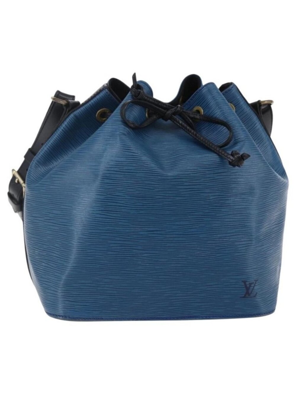 Authentic LOUIS VUITTON Epi Petit Noe Shoulder Bag By Color Black Blue M44152